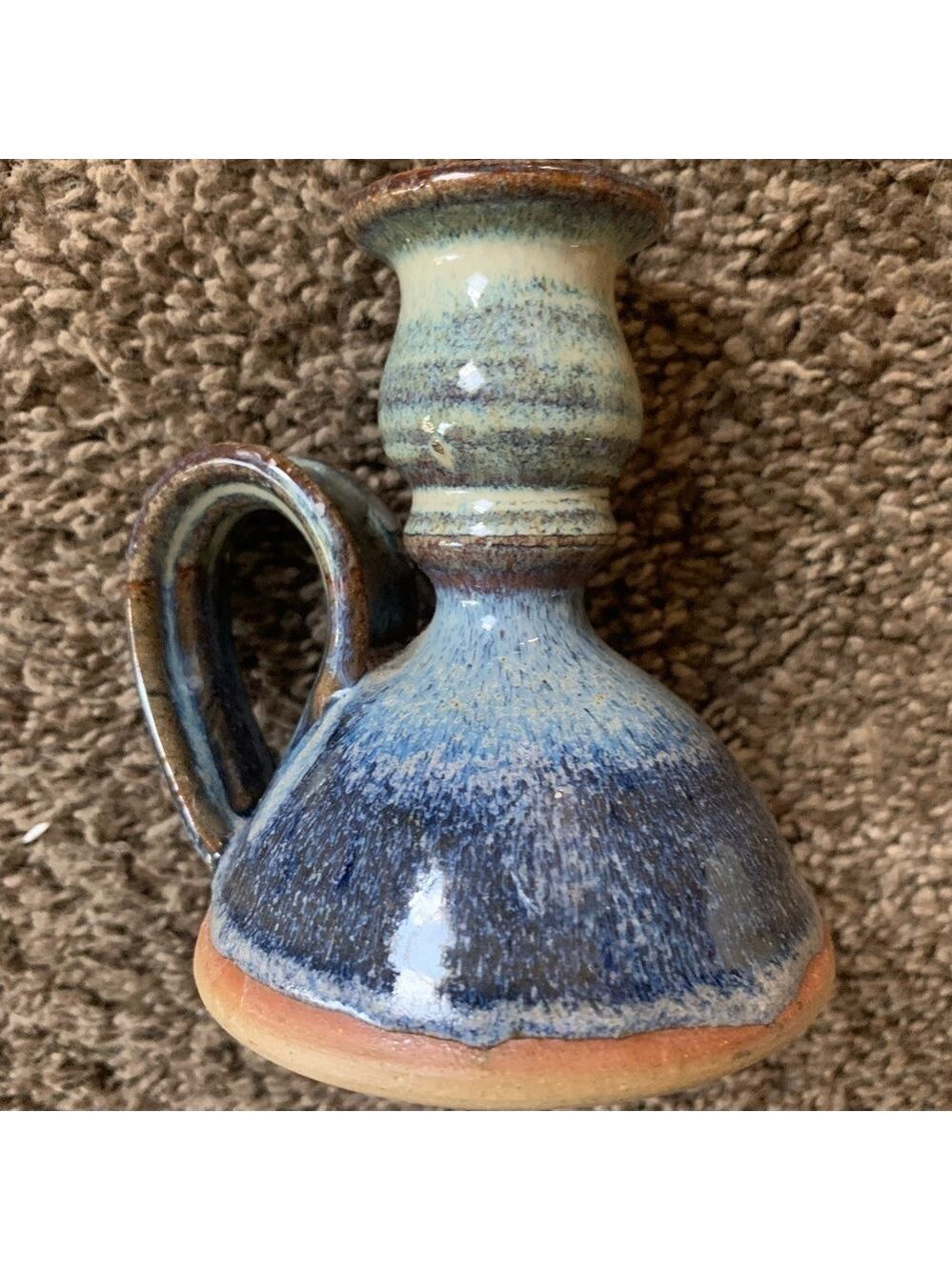 Sassi Stoneware Pottery Candlestick Holder (1)